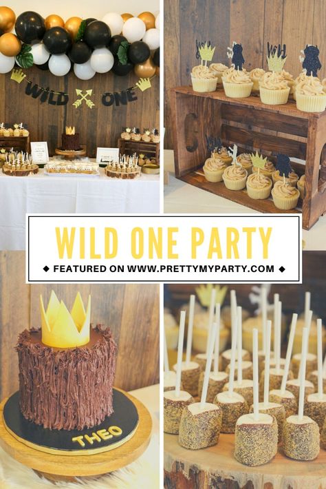 Party Favor Bags Diy, Wild Things Are Birthday Party, Wild One Banner, Wild Things Party, Cookie Party Favors, Baby Boy 1st Birthday Party, One Banner, 1st Birthday Party Decorations, Twin First Birthday