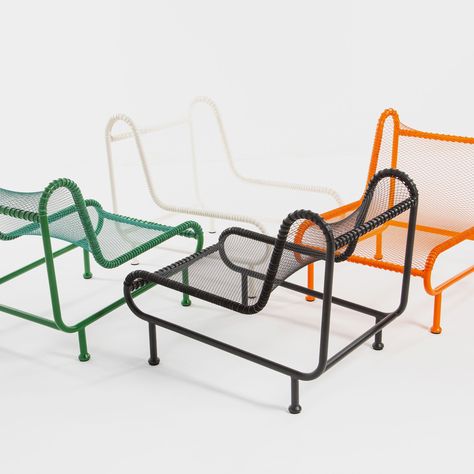 Design by Thomas Defour The Grand Ribaud armchair is designed for “lazing around”. It is made using techniques traditionally used for nautical fittings. Made to orderDispatched within 10-12 weeks Available in the following finishes: Beige / Brown Black Green Orange White Material: Powder-coated steel, Nylon net Dimensions: H: 68.5cm (26.7"), L: 58.5cm (22.8"), D: 90cm (35.4") Note: Suitable for indoor and outdoor use. If you need more details regarding this item please feel free to contact us at info@monologuelondon.com. Please note that delivery times may be longer for shipments outside of the UK. Outdoor Chair Design, Outdoor Chairs Design, Corporate Events Decoration, Designer Chair, Metal Outdoor Furniture, House Design Pictures, Office Chair Design, Outdoor Lounge Chair, Outdoor Furniture Design