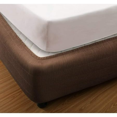 Made of polyester satin. the Material of Boxspring Wrap is Durable, Thick and Wrinkle Free. Made of high elasticity fabric, not easy to fade, tensile resistance, durable, Nice and clean finish, no see through. it has a pleated design. There are 3 colors to match the bedspread nicely and it is stretchy enough to easily cover the Box spring completely around. It makes a much more "finished" look to the bed. Replace bed skirts to make your room more neat and elegant, perfect to hide the ugliness of Modern Bed Skirt, Boxspring Covers, Bed Skirt Alternative Metal Frame, Box Spring Cover Ideas, Bedskirt Alternatives, Bed Skirt Alternative, Bed Wrap, Box Spring Cover, Spring Wraps