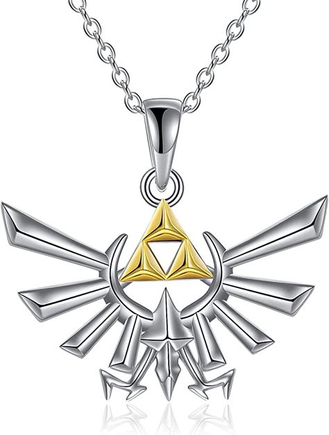 Zelda theme design with high definition printing and Hylian Triforce emblem. Zelda Merch, Soccer Jewelry, Zelda Tears Of The Kingdom, Tears Of The Kingdom, Anime Jewelry, The Legend Of Zelda, Girls Necklaces, Abalone Shell, Jewelry Companies