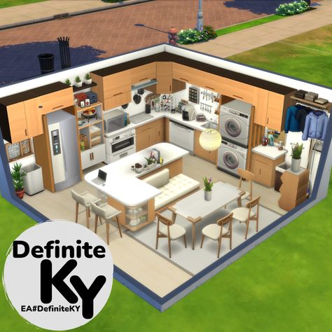 Sims 4 Room Ideas Kitchens, Sims 4 Builds Ideas, The Sims 4 Case, Kitchen Ideas Sims 4, Case The Sims 4, Sims 4 Home Ideas, The Sims 4 Room Ideas, The Sims 4 Building Ideas, Sims 4 Inspiration