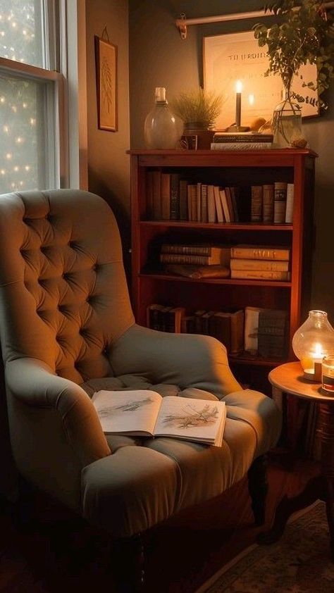 Cozy Window, Cozy Reading Chair, Cozy Home Library, Cozy Reading Corners, Window Seats, Chair Ideas, Reading Nooks, Maximalist Decor, Reading Chair