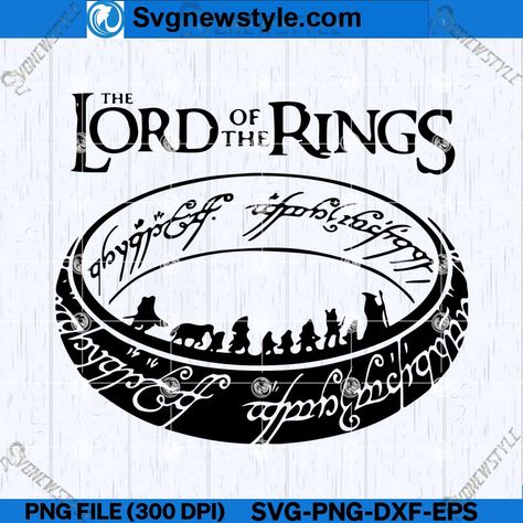 Lord Of The Rings Cricut Projects, Lord Of The Rings Silhouette, Lord Of The Rings Svg, Ring Svg, Art Cut, Fellowship Of The Ring, Silhouette Ideas, The Lord Of The Rings, Silhouette Art