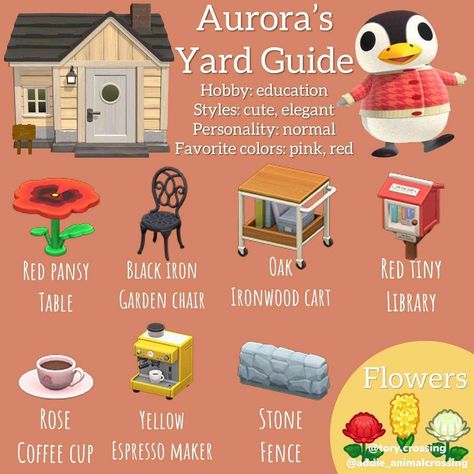 Julia 🌻 on Instagram: “Aurora's yard guide! By @tory.crossing & @addie_animalcrossing AC partners 👑@tory.crossing 🌙@luna_acnh_2020 🌲@salemacnh…” Ac Ideas, Acnh Inspiration, Ideas For Dogs, Animal Crossing Guide, Animal Crossing Wild World, Animal Crossing Characters, Animal Crossing Villagers, Animal Crossing Pocket Camp, New Animal Crossing