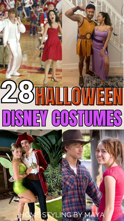 disney halloween costumes couples Disney Dynamic Duos Costumes, 2000s Couple Costume, Funny Disney Couple Costumes, Diy Mens Disney Costume, Disney Themed Couples Costumes, Disney Inspired Couple Outfits, Couple Costumes Characters, Disney Movie Halloween Costumes Couples, Disney Movie Couples Costumes