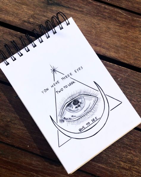 Two To Look One To See Tattoo, Three Eyes Tattoo, Chocolate Chip Waffles, See Tattoo, Three Eyes, Bullet Journal Quotes, 2022 Art, Journal Quotes, Art Tattoos