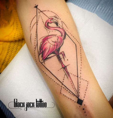 Flamingo Arm Tattoo, Flamingo Tattoo Meaning, Flamingo Tattoo Black, Flamingo Line Art Tattoo, Flamingo Mandala Tattoo, Geometric Flamingo Tattoo, Tattoo Flamingo, Pink Flamingo Outline Tattoo, Flamingo Tattoo