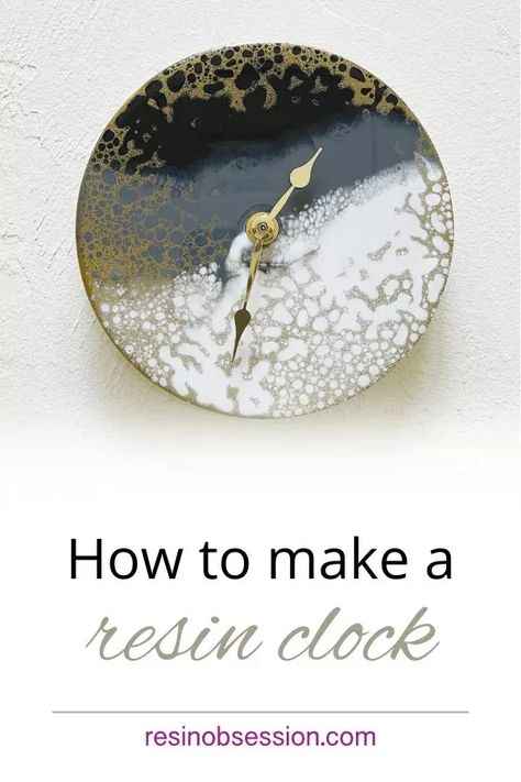 Learn how to make a clock with epoxy resin. Even if you're a beginner! . . . . #resin #resinart #resincrafts #resinobsession Epoxy Resin Clocks, Resin Clock Ideas, Resin Techniques, Make A Clock, Clay Modelling, Resin Crafting, Resin Clock, Colored Epoxy, Clock Painting