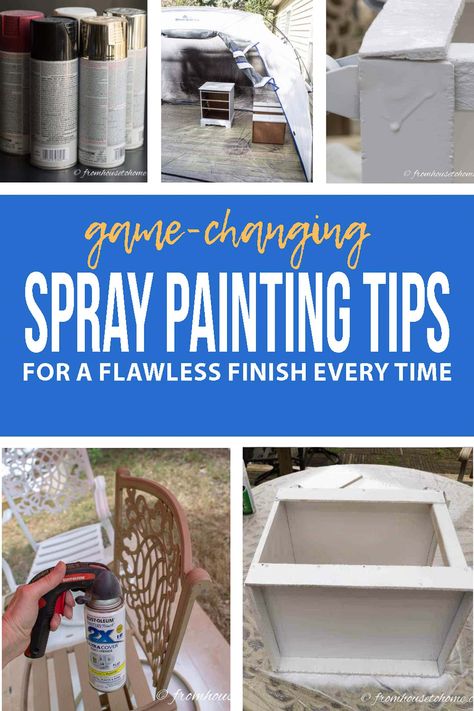 game-changing spray painting tips for a flawless finish every time Best Spray Paint For Furniture, How To Spray Paint Metal, Outdoor Spray Paint, Spray Paint Tips, Spray Paint Techniques, Painting Tips And Tricks, Things Painting, Spray Paint Plastic, Spray Paint Wood