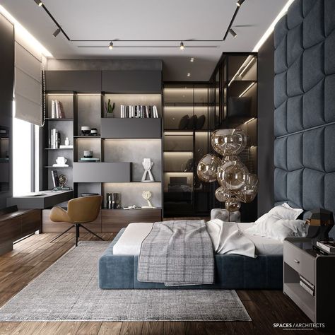 Men's Bedroom Design, Modern Teen Bedrooms, Modern Boys Bedroom, Teenager Bedroom Design, Mens Bedroom Decor, Boy Bedroom Design, Luxury Dining Room, Modern Bedroom Decor, Boys Bedrooms