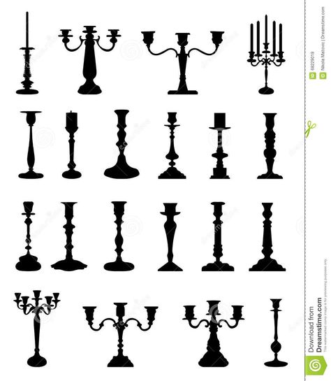 Candlestick Illustration, Wooden Candle Sticks, God Jul, Art Chair, Black And White Background, Black Silhouette, Winter Art, Medieval Art, Background Illustration