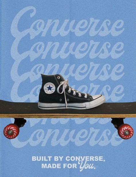 Converse Graphic Design, Skater Graphic Design, Skateboard Branding, Converse Poster, Converse 90s, Sneaker Ads, Shoes Collage, Skateboard Poster, Skate Graphics