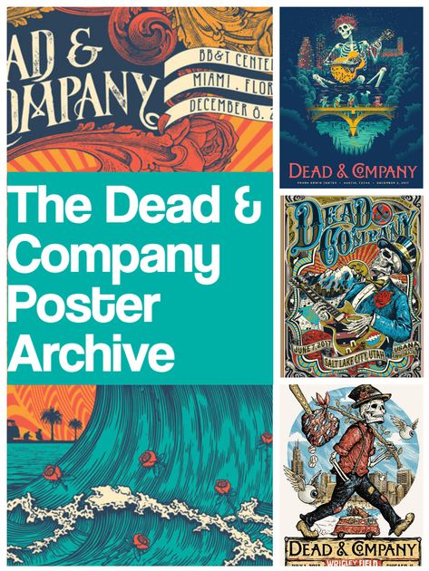 Over 50 unique posters from Dead & Company shows since 2016 💀 Company Poster, Cuyahoga Falls, Tour Poster, Dead And Company, Concert Poster, Unique Poster, Tour Posters, The Run, Concert Posters