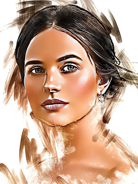 Digital Paints Photoshop Action by denis154 | #photoshop Photoshop Brushes Painting, Photoshop Actions Free Download, Photoshop Tutorial Typography, Sketch Photoshop, Free Brushes, Photoshop Tutorial Design, Photoshop Painting, Highlighter Brush, Painting Portrait