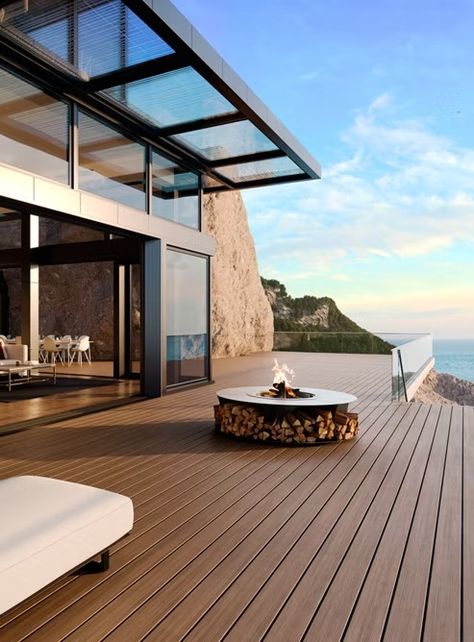 Trex Signature® Decking | Trex Alaska Hotel, Recycled Decking, Waterfront Design, Trex Composite Decking, Trex Decking, Deck Cost, Decking Options, Mahogany Decking, Composite Decking Boards