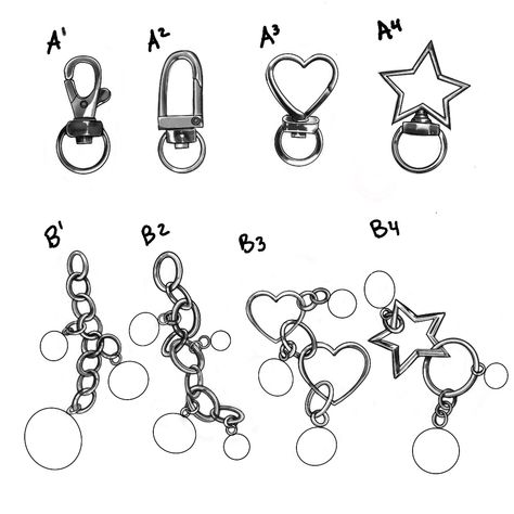 Keychain Tattoo Designs, Keychain Drawing Ideas, Charm Tattoo Ideas, Charms Tattoo, Keychain Tattoo, How To Draw Chains, Keychain Drawing, Charm Drawing, Charm Tattoo