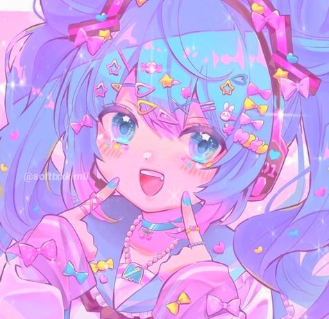 Kawaii Core Pfp Anime, Pastel Artstyle, Pastel Art Style, Anime Pastel, Pastel Anime Art, Colorful Anime, Colorful Pfps, Pastel Pfp, Kawaii Rainbow Aesthetic