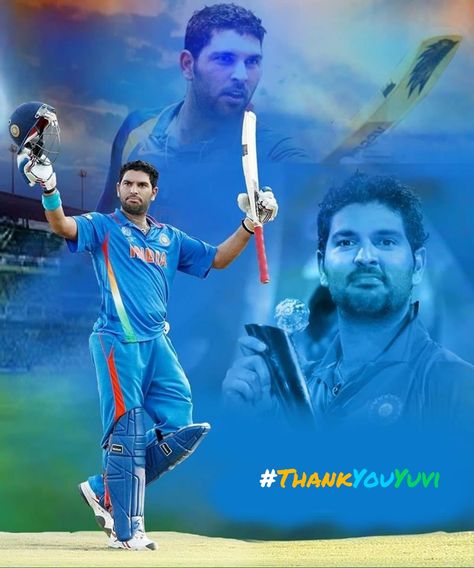 We thank Yuvraj Singh for 19 glorious years of Indian cricket. Your dedication, fierce loyalty, and fighting spirit have been an inspiration for India. We wish you the very best for your future.  Your legacy lives on.  #YuvrajSingh #offlimits #iambeyond #nevergiveup Yuvaraj Singh Wallpaper, Yuvraj Singh Hd Wallpaper, Yuvaraj Singh, Cricket Cake, Indian Cricketers, Cricket Poster, Prabhas Actor, Cornice Design, Yuvraj Singh