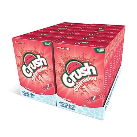 Watermelon Crush, Powder Drink, Sugar Free Drinks, Watermelon Drink, Food On Sticks, Water Enhancer, Sugary Drinks, Flavored Drinks, Orange Crush