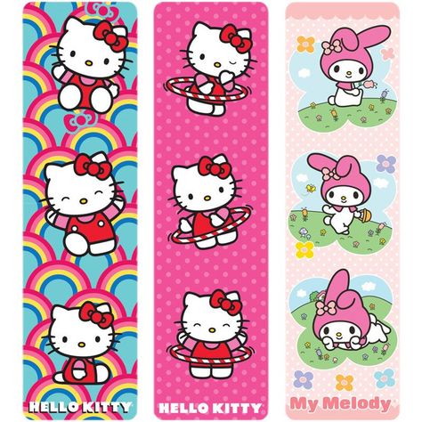 Hello Kitty Bookmarks Free Printable, Kawaii Bookmarks Printable, Sanrio Bookmark, Hello Kitty Bookmark, Friends Bookmarks, Hello Kitty Book, Server Book, Girly Graphics, Handmade Bookmarks Diy