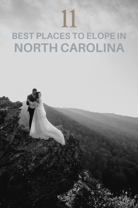 North Carolina Elopement | How to Elope in North Carolina | Thinking about where to elope in North Carolina? This is a guide to North Carolina elopement is from an elopement photographer and videographer couple. Click the link to read the full blog with info about why we think you should elope in North Carolina, the best locations to elope in North Carolina, North Carolina’s state requirements for eloping, and more! paisleysunshinewed.com Craggy Gardens, Where To Elope, Grove Park Inn, How To Elope, Garden Venue, Wedding Details Photography, Elopement Packages, Marriage License, Beach Elopement