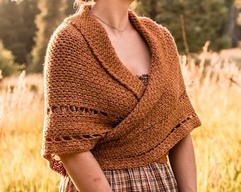 Shop crochet patterns written by Ashtin of Crab Abble Crafts Crochet I Cord, Owl Scarf, Lion Brand Wool Ease, Knitted Shawl, Cottagecore Style, I Cord, Shawl Patterns, Shawl Crochet Pattern, Knit Wrap