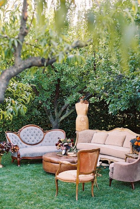 Vintage Furniture Wedding, Wedding Lounge Area, Wilton House, English Country Weddings, Fall Garden Wedding, Country Wedding Inspiration, Wedding Lounge, Small Patio Garden, Wedding Furniture