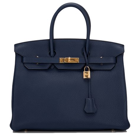 Hermes Birkin Bag 35cm Blue Sapphire Clemence Gold Hardware Image 1 Hermes Birkin Blue, Birkin Blue, Blue Birkin, Hermes Birkin Bag 35cm, Hermes Blue, Hermes Birkin Handbags, Perfect Handbag, Hermes Handbags, Guilty Pleasure