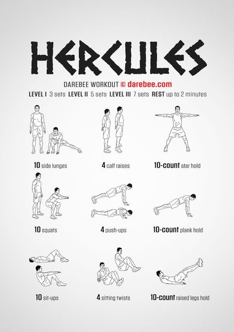 Hercules Workout, Darebee Workout, Back Workout Men, Hero Workouts, Army Workout, Workout Book, Superhero Workout, 100 Workout, Card Workout