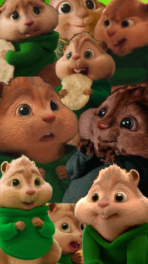 The🤍💚 Alvin And The Chipmunks Christmas Wallpaper, Theodore Chipmunk Aesthetic, Chipmunks Cartoon, Theodore Alvin, Boys Food, Bff Halloween Costumes, Aesthetic Bedroom Ideas, Alvin And The Chipmunks, Funny Wallpaper