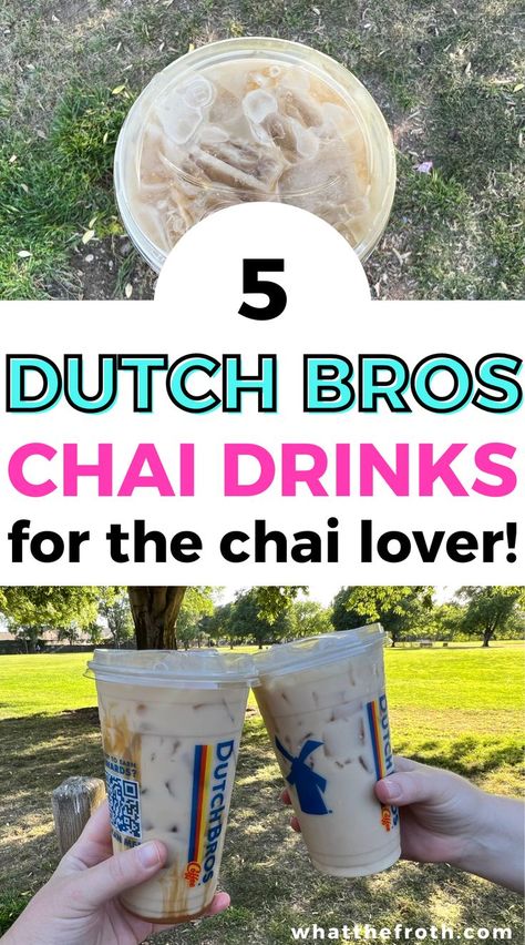 Dutch Bros Golden Eagle Chai, Golden Eagle Chai Recipe, Dutch Chai Drinks, Golden Eagle Chai Dutch Bros Recipe, Dutch Bro Chai Drinks, Dutch Bros Golden Eagle Chai Recipe, Dutch Bros Chai Tea Recipe, Dutch Bros Non Coffee Drinks, Dutch Bros Hot Drinks