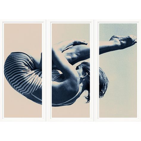 Available in two sizes and 8 different frame finishes  Patricia McCormick of Los Angeles, CA, shows off her championship form as she executes a difficult maneuver on the Olympic springboard in Helsinki, Finland. Her form won her the springboard diving title and an Olympic gold medal.  **shown in contemporary white frame** Sepia Wall Art, Diving Springboard, High Dive, Complex Art, Sepia Photography, Triptych Wall Art, Photography Wall, Objet D'art, Photography Wall Art