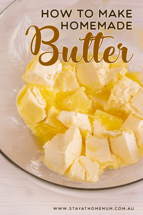 Is it frugal? – well probably not, unless you can get cream for free. But sometimes it’s just nice to know how to do these things! You never know when it’ll come in handy. Easy Homemade Butter, Butter Board, Stay At Home Mum, Making Butter, Flavored Butter, Homemade Butter, Honey And Cinnamon, Butter Recipe, Stand Mixer