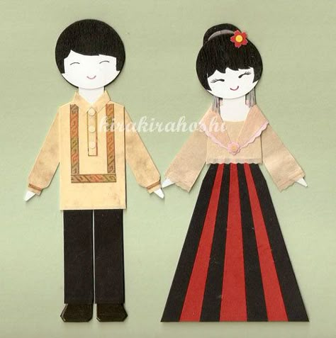 Filipino paper dolls on etsy Paper Doll Festival Costume Philippines, Philippines Arts And Crafts, Barong Tagalog Drawing, Paper Doll Hair, Filipino Costume, Filipino Boy, Philippine Culture, Barong Tagalog, Filipino Art