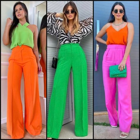 Color Cordinate Outfit, Neon Colors Outfits, Vibrant Color Outfit, Cute Neon Outfits, Block Colour Outfit, Colour Blocking Outfit, Colorblock Outfits, Neon Outfit Ideas, Neon Fits