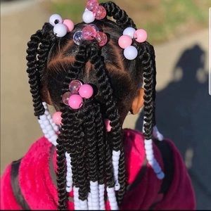 Shop Kids' Size OS (Baby) Hair Accessories at a discounted price at Poshmark. Description: Ponytail holders Any 2 pkts $9 Mix and match Colors available for ponytail holders; Crystal, black, white, navy blue, or mixed navy and white in 1pkt. You can buy 2pkts of same color Create a bundle and drop me a comment. Sold by lady_mom. Fast delivery, full service customer support. Hairstyles With Beads For Kids, Hairstyles With Beads, Kids Cornrow Hairstyles, Braids And Beads, Daughter Hairstyles, Cornrows Hairstyles, Lil Girl Hairstyles, Kids Curly Hairstyles, Kid Braid Styles