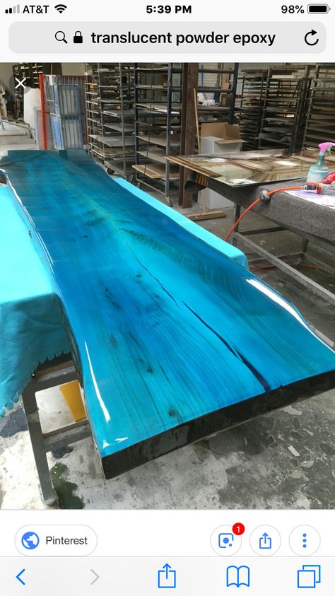 Color Epoxy, Resin Furniture, Blue Table, Into The Woods, Resin Table, Wood Resin, Live Edge, Wood Table, Wood Design