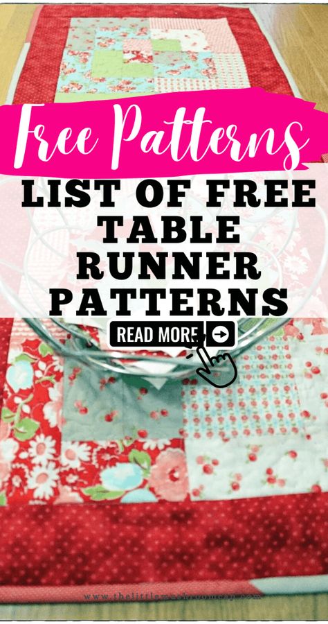 Three of Three on a Tuesday | 34 - The Little Mushroom Cap: A Quilting Blog Free Table Runner Patterns, Fleece Sewing Projects, Table Runner Patterns, Chevron Table Runners, Table Runner Tutorial, Pumpkin Table Runner, Table Runner Diy, Little Mushroom, Quilted Table Runners Patterns