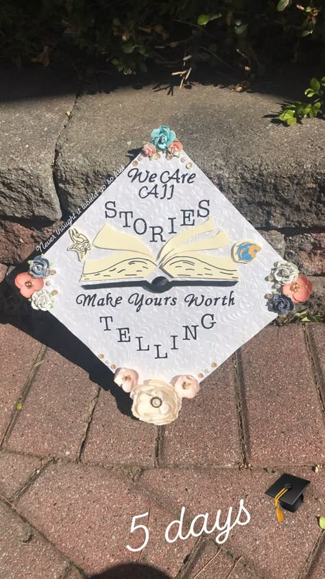 And My Story Continues Graduation Cap, Highschool Graduation Cap Ideas, Senior Cap Ideas Christian, Simple Graduation Cap Ideas College, Grad Cap Quotes Inspiration, Graduation Cap Designs Meaningful, Graduation Cap Designs Books, Hs Graduation Cap Ideas, Meaningful Graduation Caps