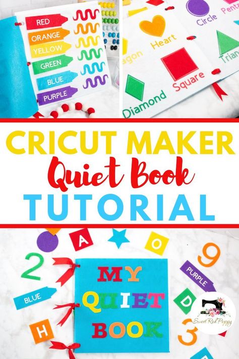 Learn how to create an adorable no-sew quiet book made completely out of felt with this step-by-step tutorial with video. Grab all of the free Cricut cut files to recreate this quiet book! Free Quiet Book Patterns Templates, Cricut Quiet Book, Felt Cricut Projects, Quiet Book Patterns Printables, Quiet Book Patterns Free, Cricut Felt Projects, Cricut Felt, Quiet Book Tutorial, Book Tutorial