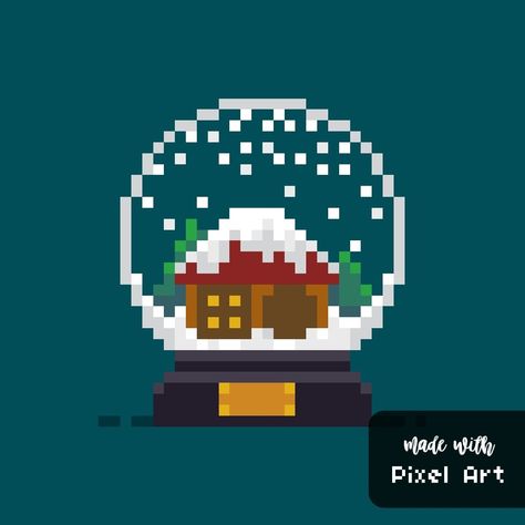 Globe Vector, Winter Embroidery, Globe Icon, Minecraft Christmas, Xmas Cross Stitch, Pixel Art Games, Christmas Tree Toy, Minecraft Designs, Fuse Beads