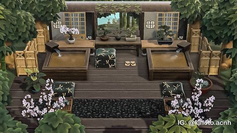 2,175 mentions J’aime, 32 commentaires - Kinoto (@kinoto.acnh) sur Instagram : "New video! Rolf's house an Onsen ♨️ #acnhdesigns #animalcrossing #acnhidea…" Acnh Japanese, Japanese Island, Acnh Inspiration, Acnh Ideas, Acnh Inspo, New Animal Crossing, Island Ideas, Animal Crossing Game, Game Ideas