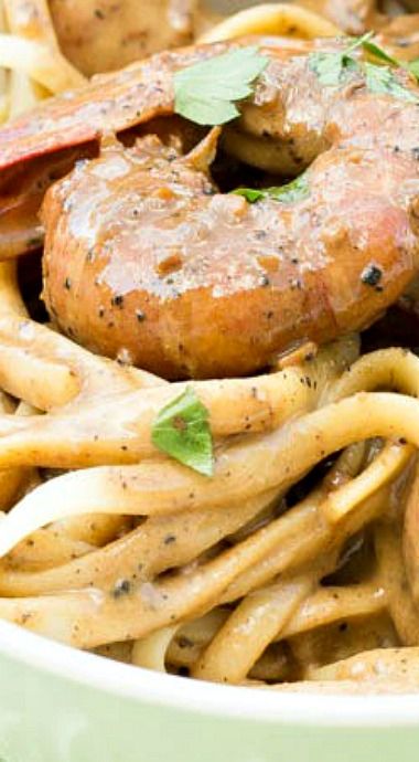 Bbq Shrimp Pasta Recipe, Bbq Shrimp Pasta, Shrimp Pasta Recipes Creamy, Shrimp Alfredo Pasta Recipes, New Orleans Shrimp, Garlic Shrimp Pasta Recipes, Shrimp Pasta Recipes Easy, Buttered Shrimp Recipe, Creamy Cajun Shrimp Pasta