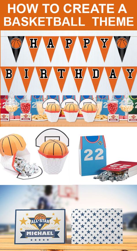 Basketball Pennant Basketball Party Theme, Basketball Birthday Banner, Happy Birthday Banner Printable Free, Basketball Banquet, Basketball Themed Birthday Party, Basketball Banners, Basketball Invitations, Diy Basketball, Happy Birthday Banner Printable