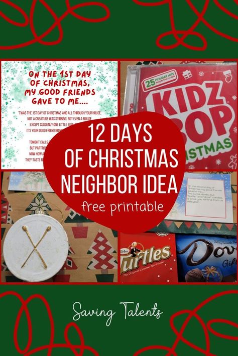 Christmas Countdown Ideas For Teens, 12 Days Of Christmas Ideas, Days Of Christmas Ideas, 11th Day Of Christmas, 8 Days Of Christmas, 10 Days Of Christmas, Christmas To Do List, Christmas Neighbor, Christmas Service