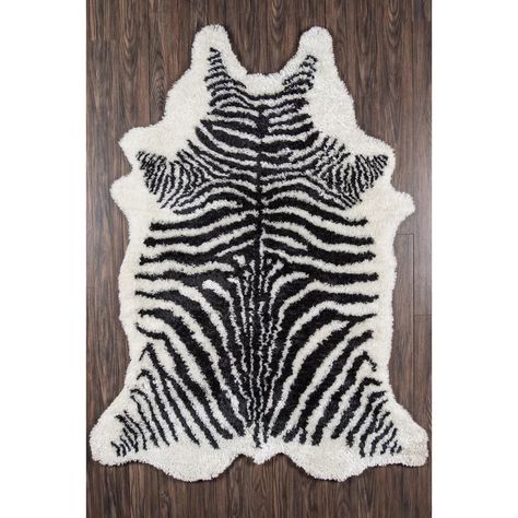 Novogratz Khalhari Animal Print Handmade Tufted Black/White Area Rug & Reviews | Wayfair Animal Skin Carpet, Black White Area Rug, Zebra Rug, Faux Cowhide, Chic Rug, Rug Texture, Rose Pastel, Wes Anderson, Black Area Rugs