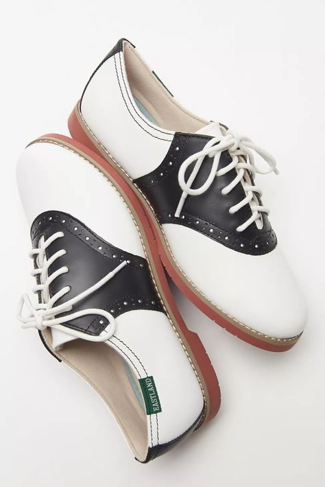 Eastland Sadie Saddle Oxford | Urban Outfitters Preppy Shoe, Womens Saddle Shoes, Pin Up Shoes, Saddle Oxfords, Shoe Trend, T Bar Shoes, Preppy Shoes, Shoes 2023, Saddle Shoes