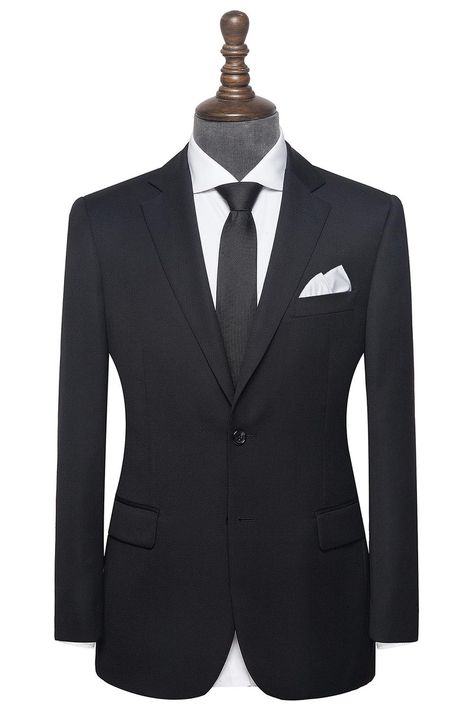 Black Suit Designs, Tailored Wedding Suit, Custom Suits Men, Formal Suits Men, Black Suit Men, Trendy Coat, Suits Men Business, Black Suit Jacket, Formal Suit