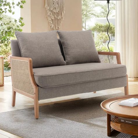 Bay Isle Home Upholstered Loveseat - Wayfair Canada Modern Design Sofa, Small Couch, Office Couch, Versatile Gray, Beach Cabana, Modern Sofa Designs, Premium Sofa, Rattan Sofa, Cushion Seat