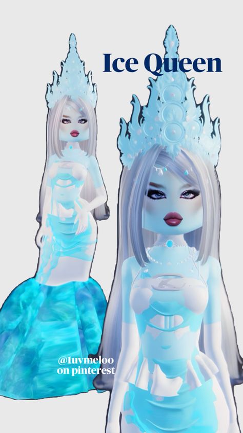 roblox dress to impress outfit idea ! theme: ice queen , elements Roblox Dress, Ice Queen, Outfit Idea, Dress To Impress, Queen